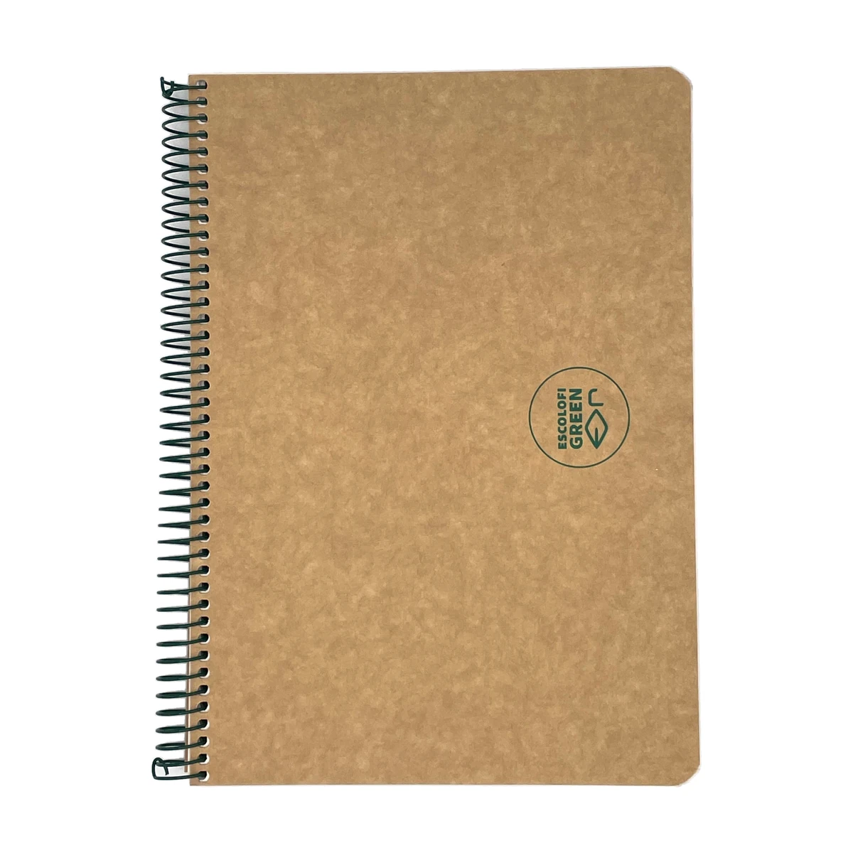 cuaderno reciclado de espiral escolofi din a5 con tapa de carton kraft