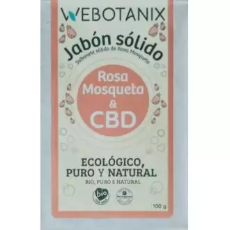 JABON SOLIDO CBD-ROSA MOSQUETA 100gr BIO VEGAN