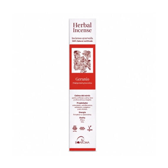 Incienso de Geranio Ayurveda 5 Packs de 12 Uds - BioAroma