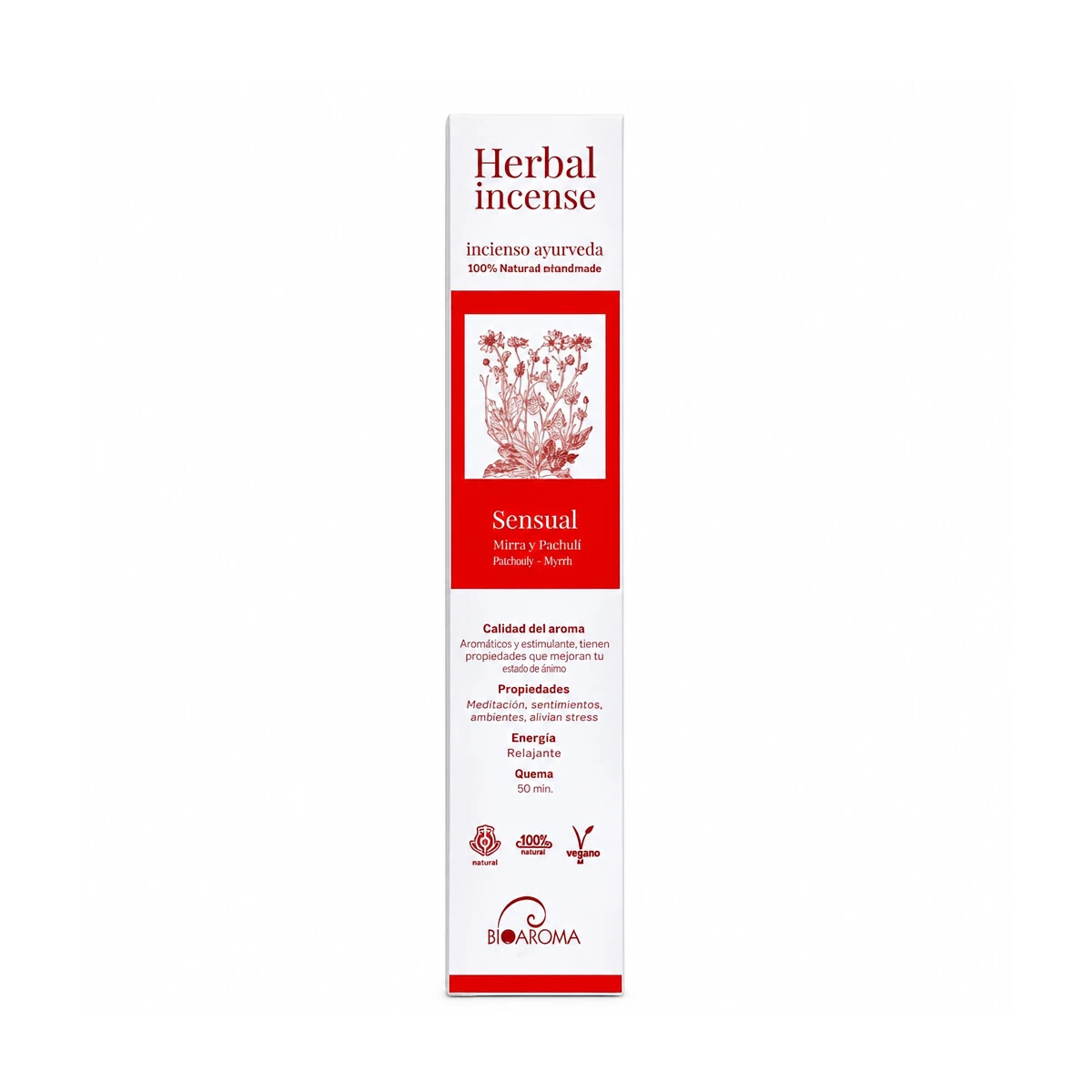 Incienso Natural de Mirra y Pachulí Sensual 5 Packs de 12 Uds – BioAroma — Bioaroma