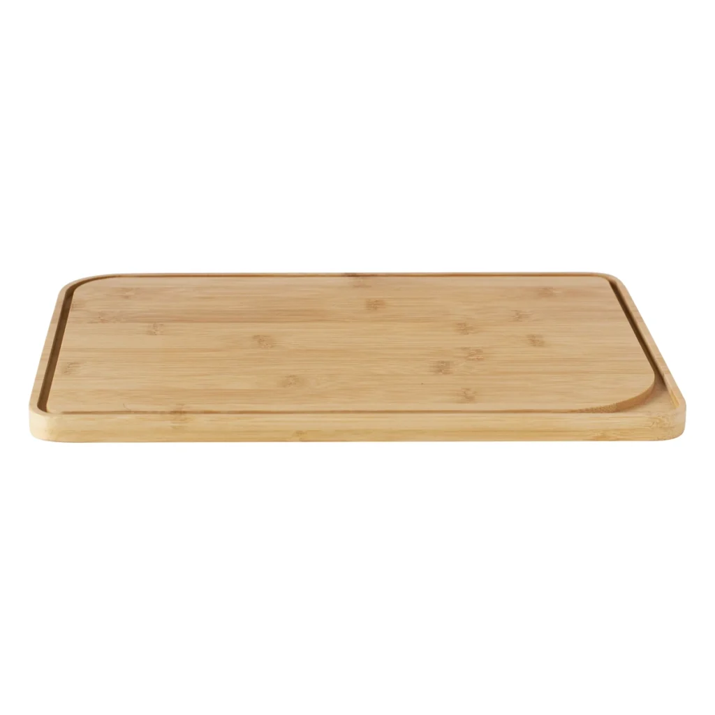 Tabla de cortar de bambú Pebbly con recogedor de jugos 37x29 cm