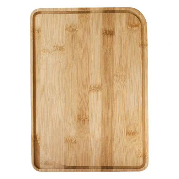Tabla de Cortar de Bambú con Recogedor de Jugos - 26 x 18 cm