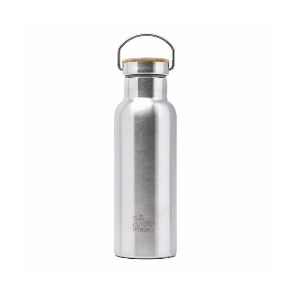 Termo Acero Inoxidable con Tapon Bambú 500ml — Irisana