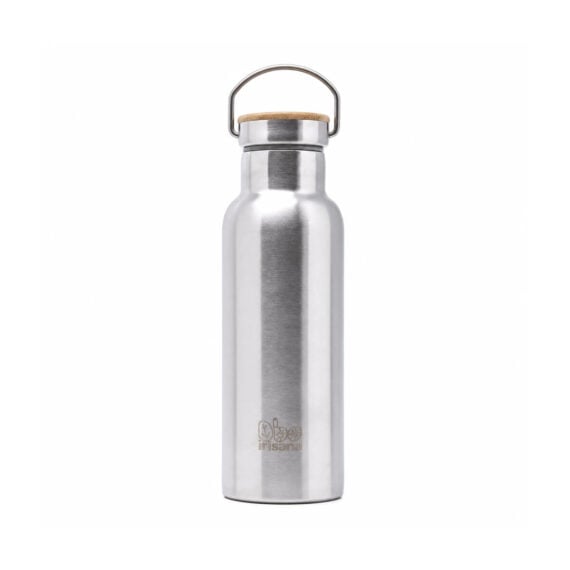 Termo Acero Inoxidable con Tapon Bambú 500ml