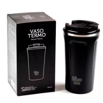 Vaso Termo Acero Inoxidable Negro