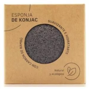 ESPONJA DE KONJAC FACIAL carbon de bambu 1ud.