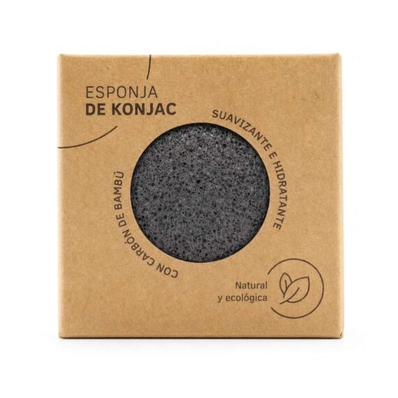 Esponja de Konjac Facial de Carbón