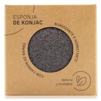 ESPONJA DE KONJAC FACIAL carbon de bambu 1ud.