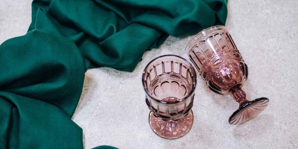 Copas de cristal limpios