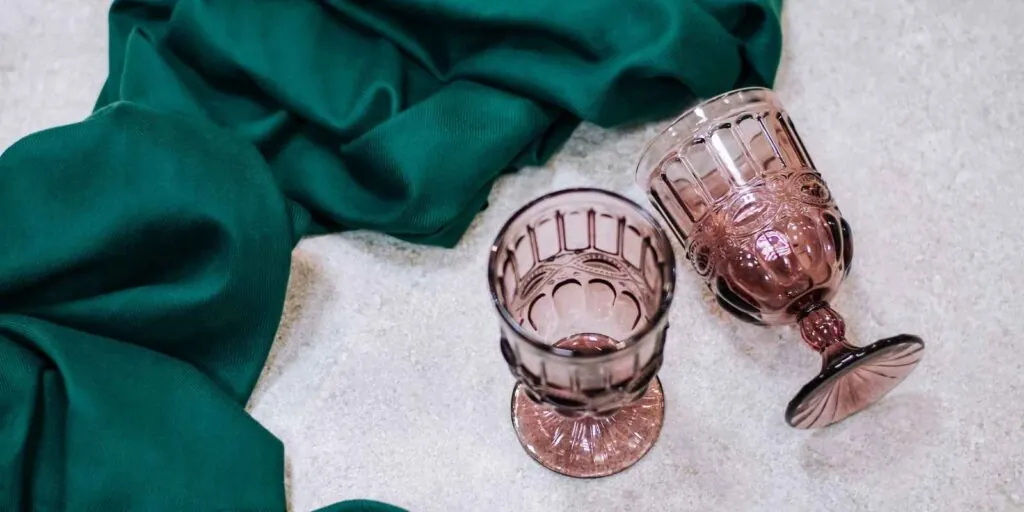 Copas de cristal limpios