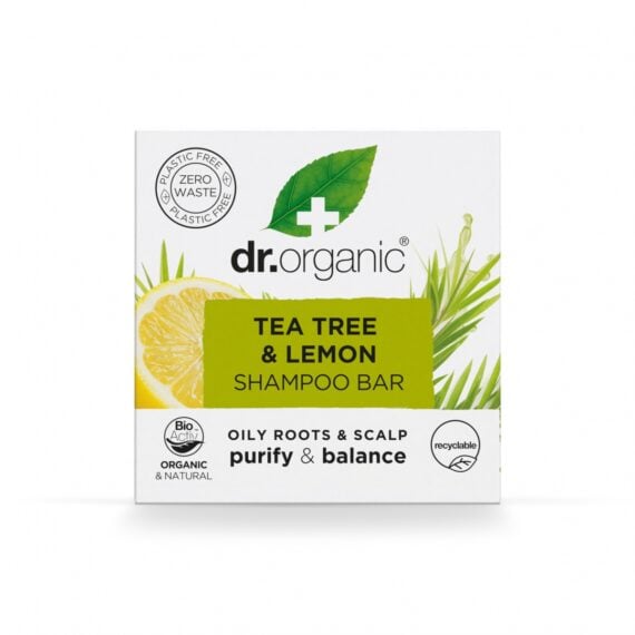 Champú Sólido Árbol del Té y Limón Dr. Organic 75 g