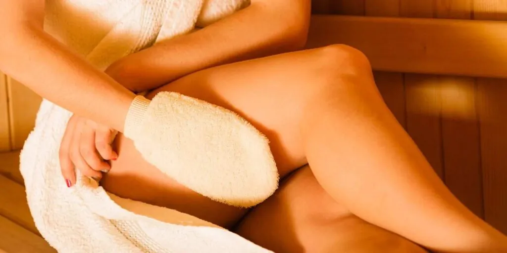 Exfoliación en seco con luffa