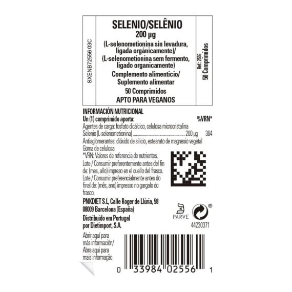 Selenio 200mcg (sin levadura) 50comp