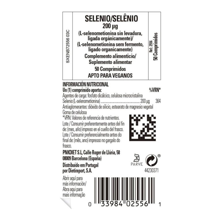 SELENIO 200mcg (sin levadura) 50 comprimidos