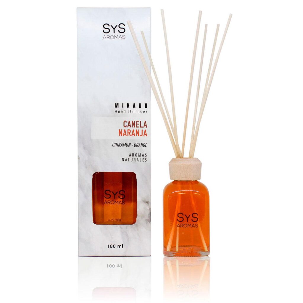 SYS ESTUCHE AMBIENTADOR MIKADO canela-naranja 100ml