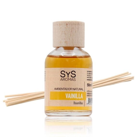 Ambientador de Varillas con Tapón de Madera - SYS - Ropa limpia, 100 ml