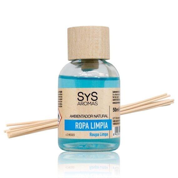 Ambientador de Varillas con Tapón de Madera - SYS - Vainilla, 50 ml