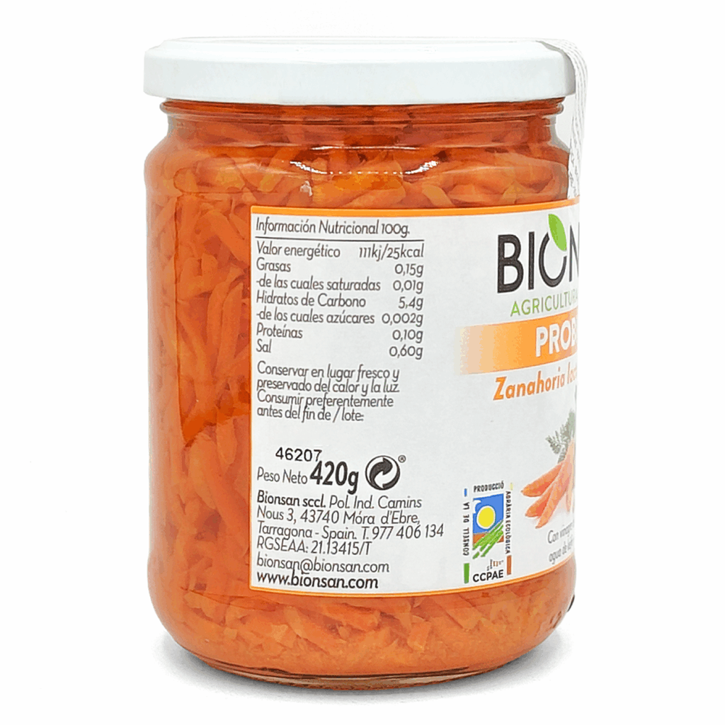 Zanahoria Lactofermentada Cúrcuma