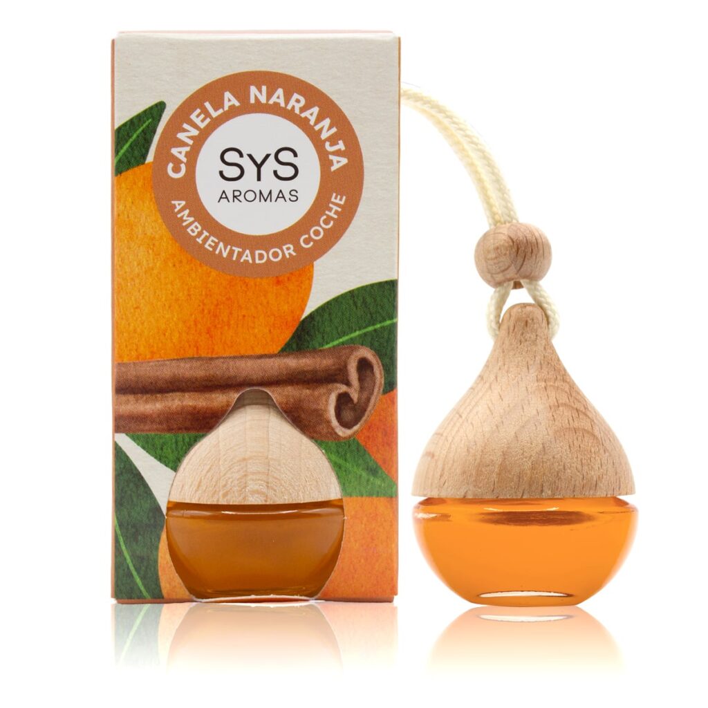 ambientador de coche gota canela y naranja 6 ml - sys