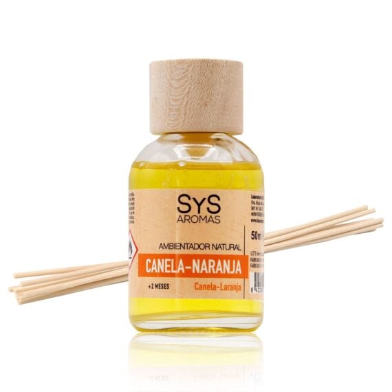 Ambientador de Varillas con Tapón de Madera - SYS - Lavanda, 50 ml