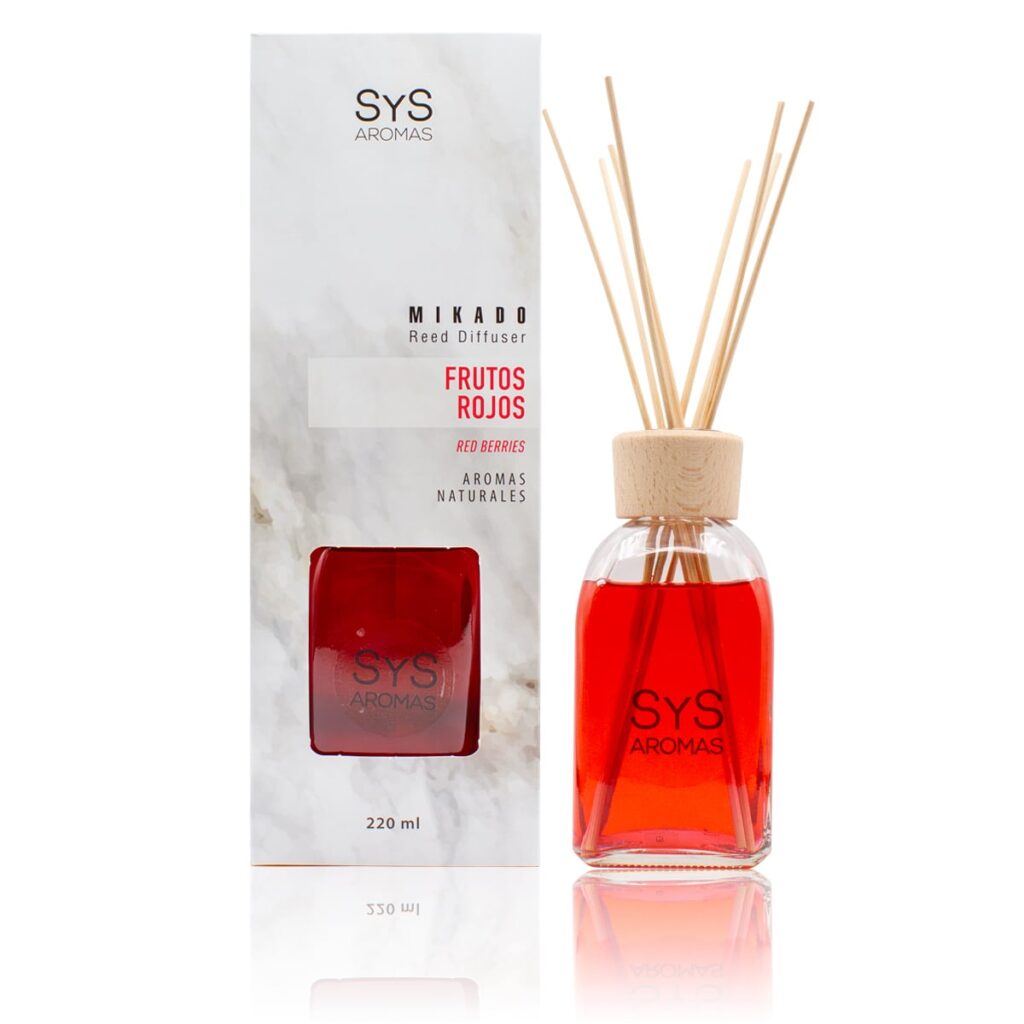 mikado frutos rojos 220 ml colección mármol - sys