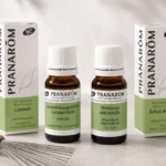Peine de madera, aceite esencial de árbol de té y lavanda sobre lino para eliminar los piojos de forma natural