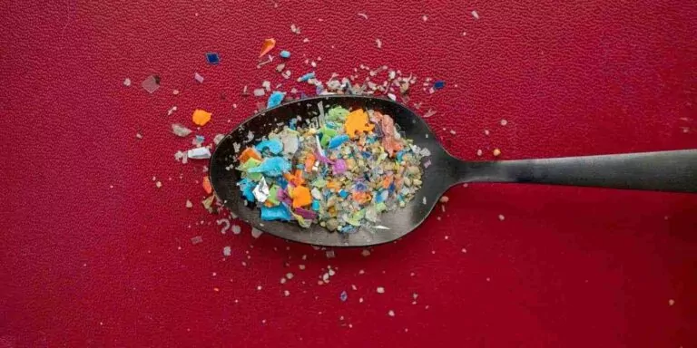 cuchara con microplásticos