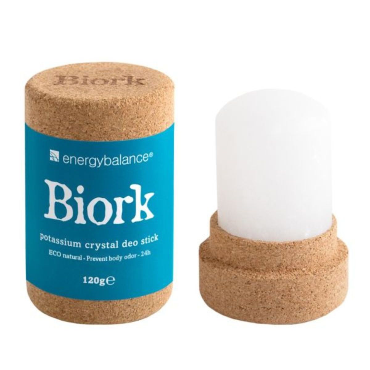 Desodorante Piedra de Alumbre Biork con aplicador de corcho