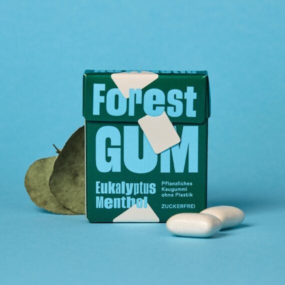 Chicle sin Plástico de Eucalipto y Mentol Forest Gum 20 g