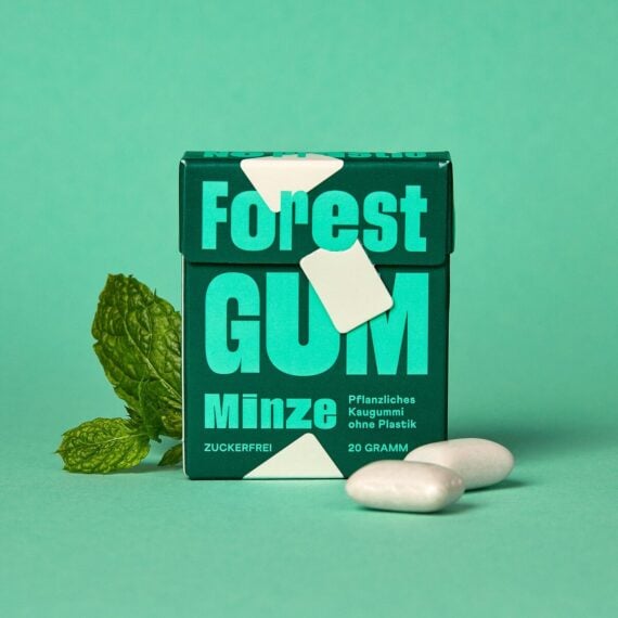 Chicle sin Plástico de Menta Forest Gum 20 g