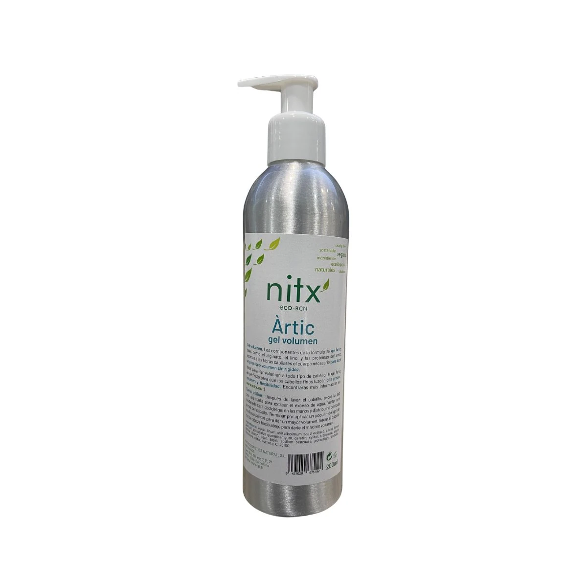 Gel de volumen para todo tipo de cabello, envase de aluminio