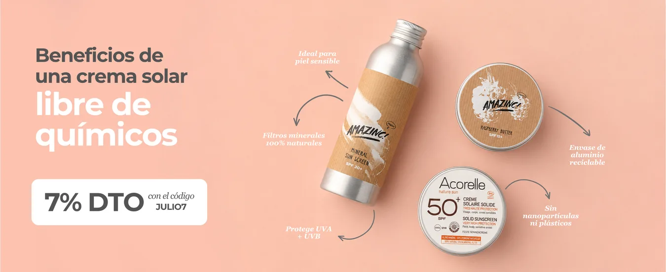 Beneficios de una crema solar libre de qu�micos � 7% dto. con el c�digo JULIO7