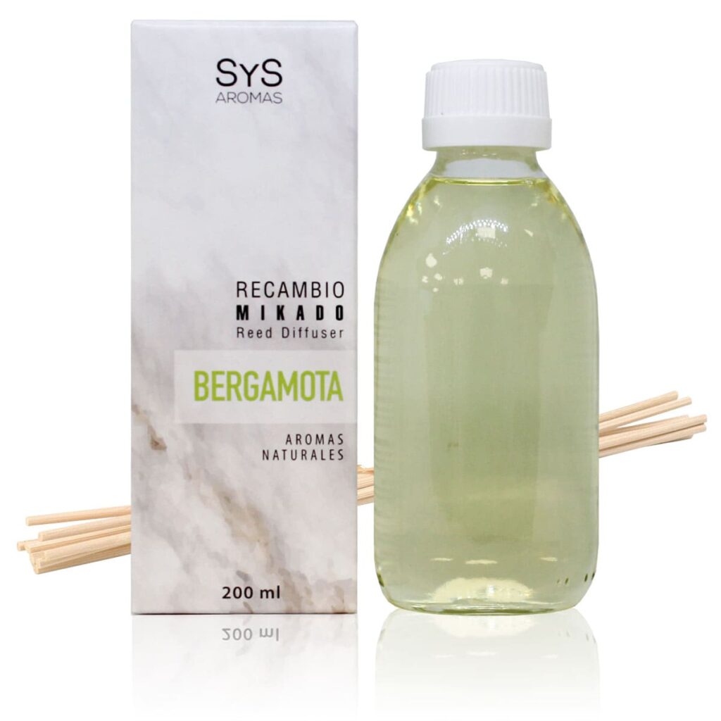 recambio mikado bergamota 200 ml con varillas - sys