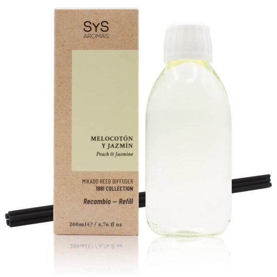 Recambio Mikado con Varillas 200 mL - SYS - Melocotón y jazmín