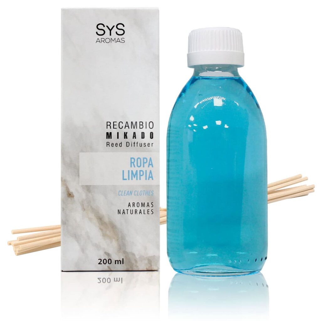 recambio mikado ropa limpia 200 ml con varillas - sys
