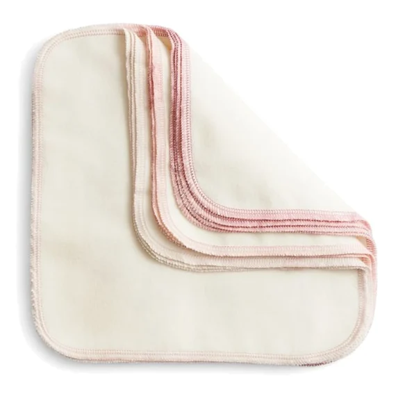 Toallitas Reutilizables de Algodón Orgánico – Pack de 10 - Rosa